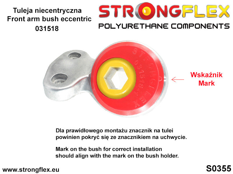 031518B Front lower arm bush 66mm - excentric Standard (Red) BMW Seria 3 IV (98-07) E46