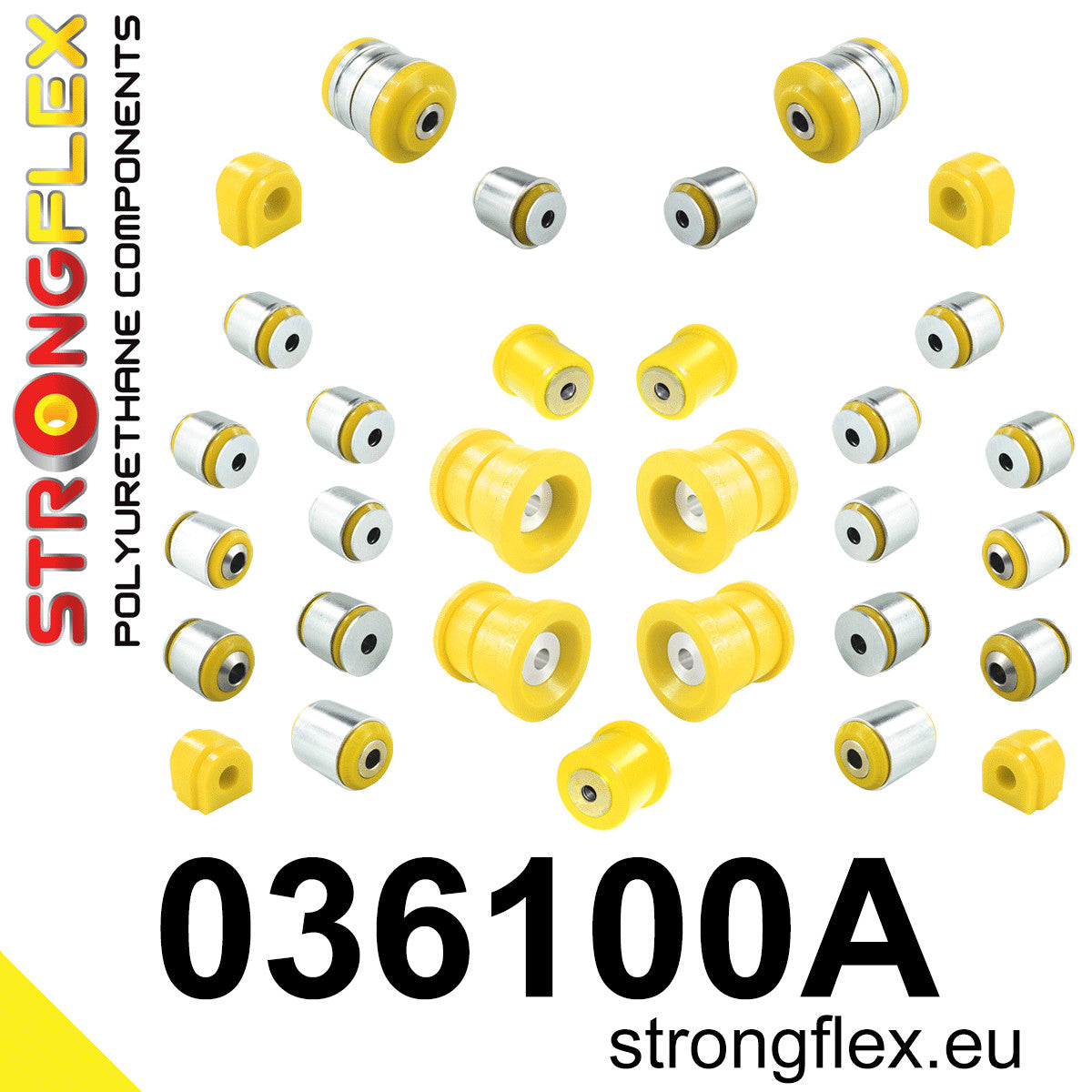 036100A Full suspension polyurethane bush kit SPORT Sport (Yellow) BMW X3 II (10-17) F25
