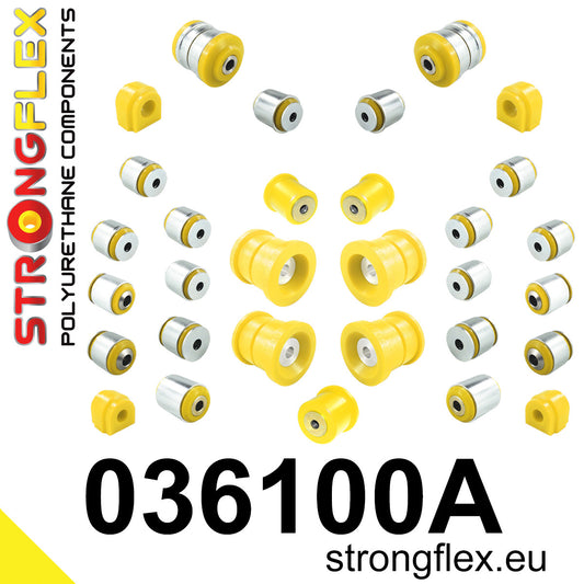 036100A Full suspension polyurethane bush kit SPORT Sport (Yellow) BMW X3 II (10-17) F25