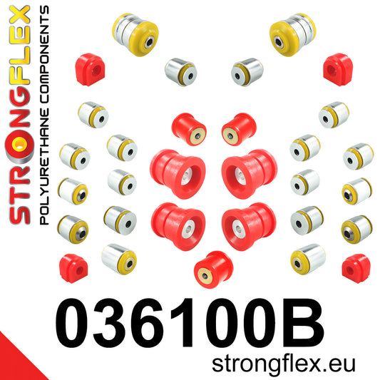 036100B Full suspension polyurethane bush kit Standard (Red) BMW X3 II (10-17) F25