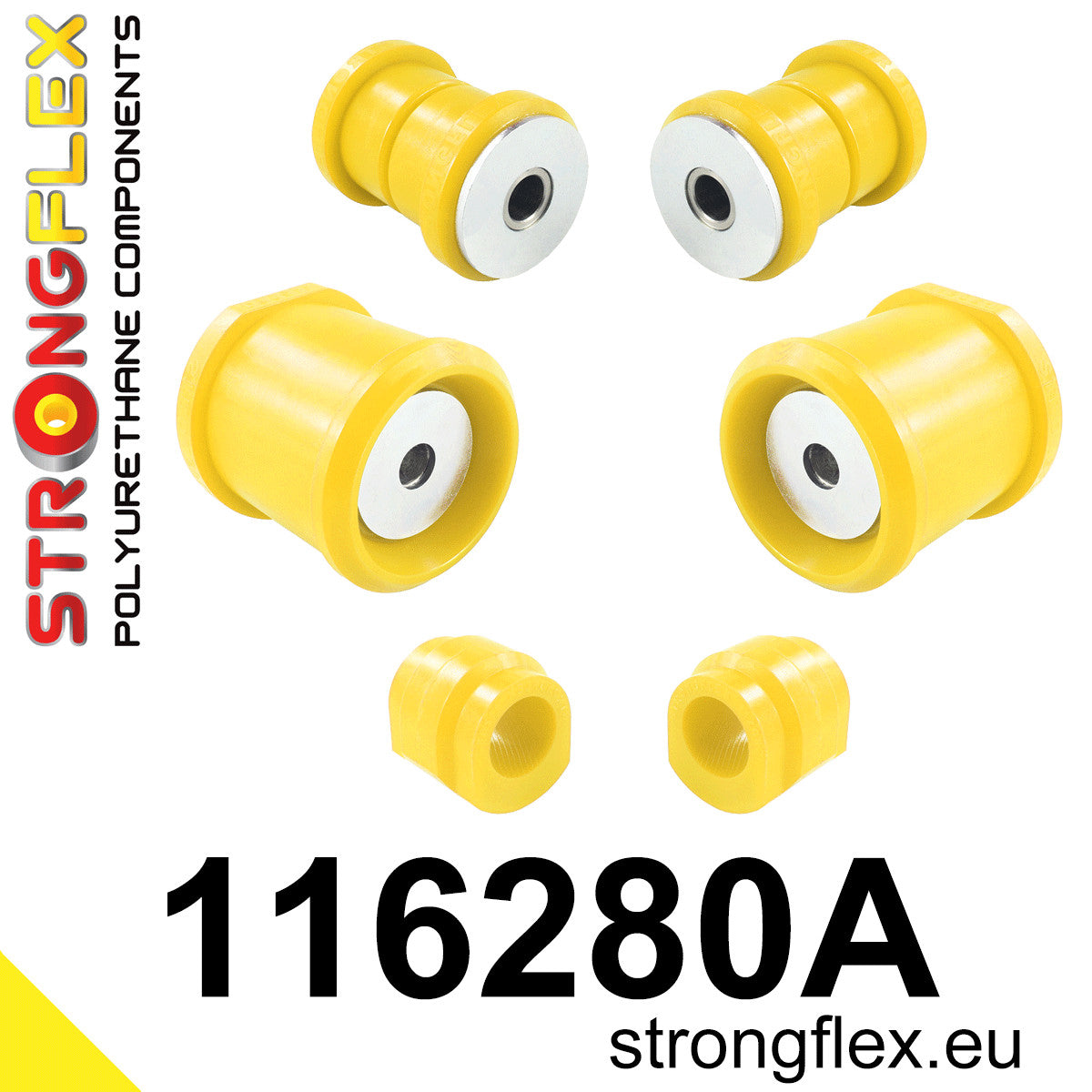 116280A Front suspension bush kit SPORT Sport (Yellow) Mercedes Klasa A III (12-17) W176