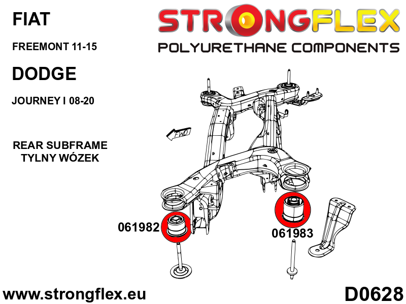 061982A Rear subframe – front bush SPORT Sport (Yellow) Fiat Freemont (11-15)