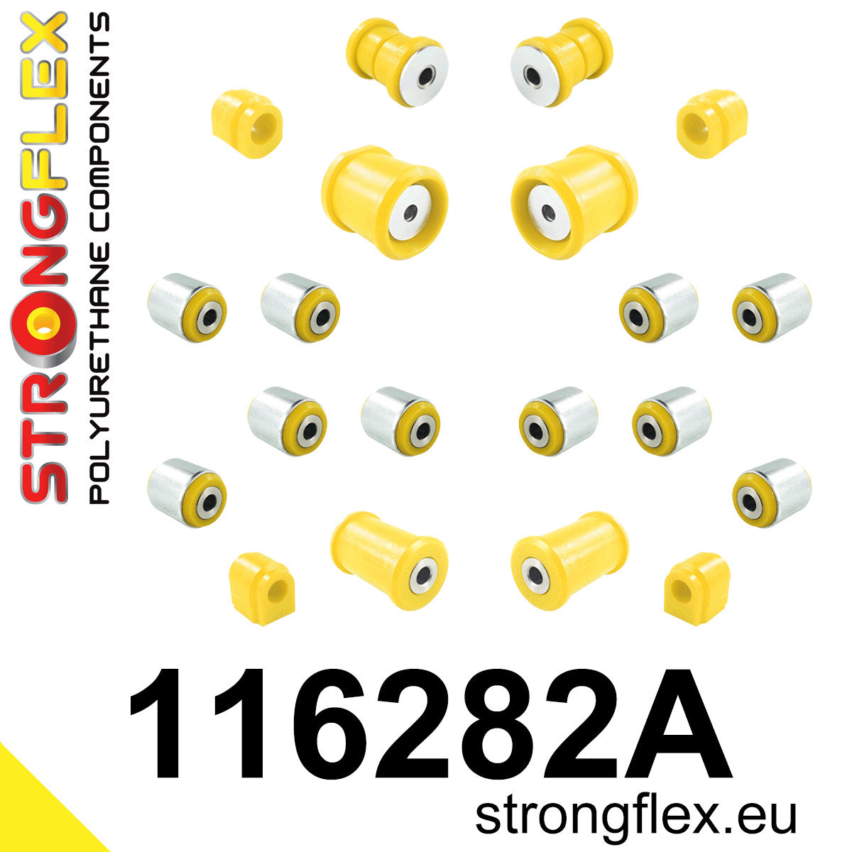 116282A Full suspension polyurethane bush kit SPORT Sport (Yellow) Mercedes Klasa A III (12-17) W176