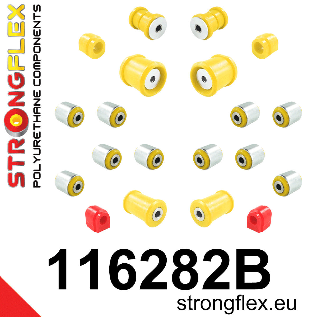 116282B Full suspension polyurethane bush kit Standard (Red) Mercedes Klasa A III (12-17) W176