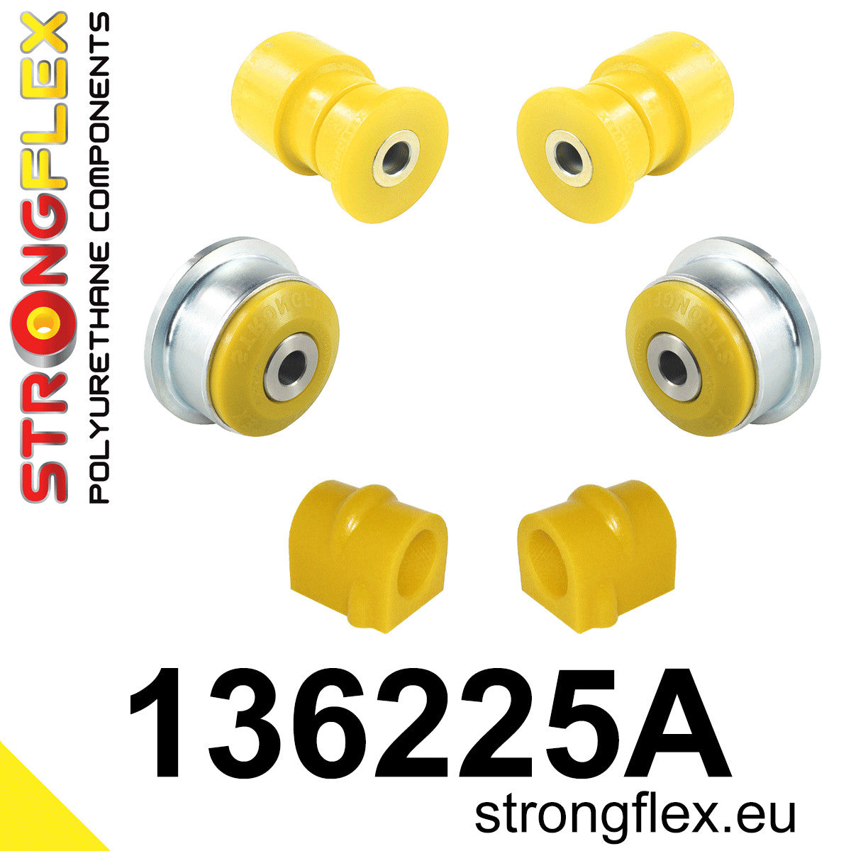 136225A Front suspension bush kit SPORT Sport (Yellow) Opel / Vauxhall Corsa C (00-06) X01