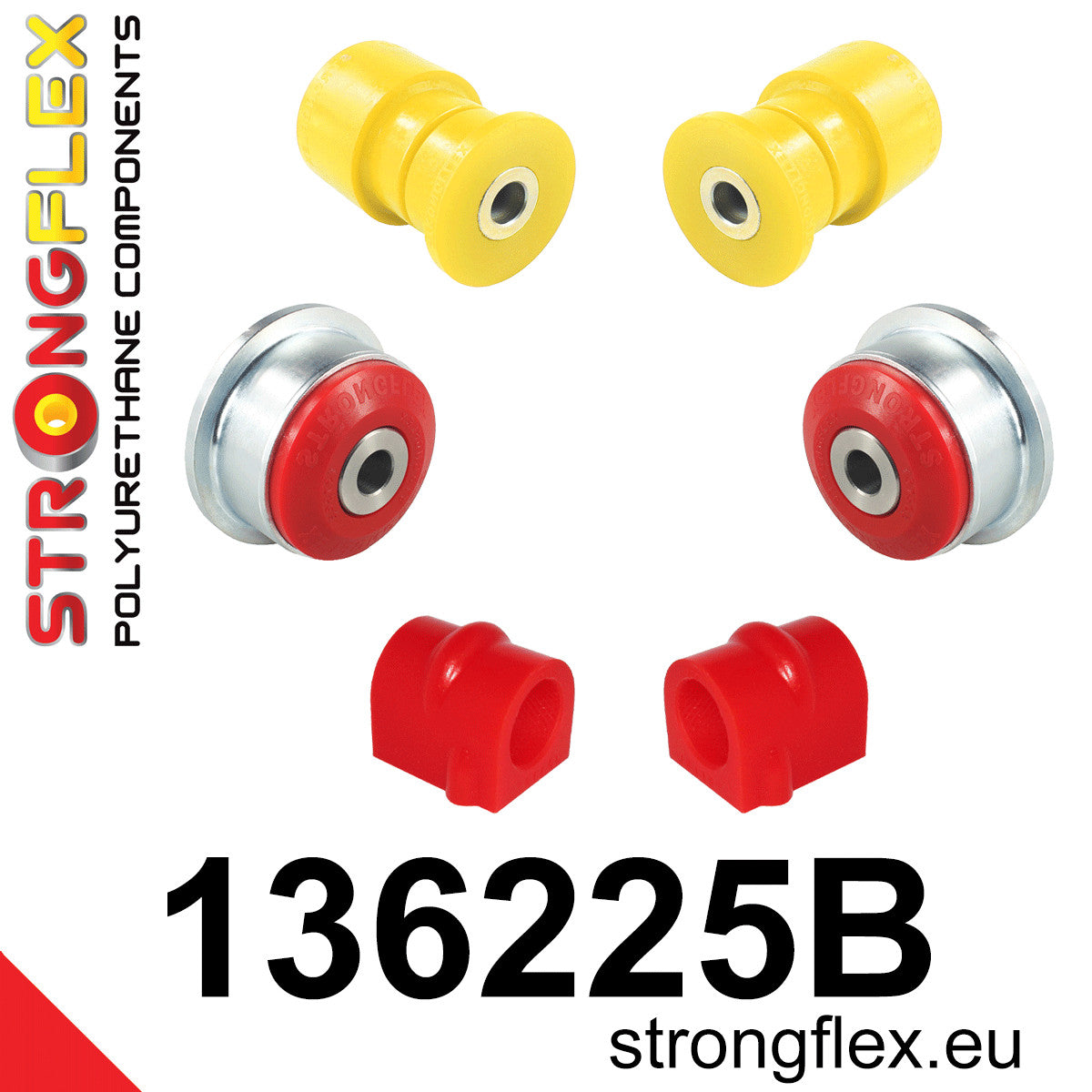 136225B Front suspension bush kit Standard (Red) Opel / Vauxhall Corsa C (00-06) X01