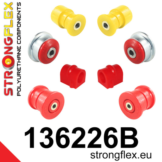 136226B Front suspension and ream beam bush kit SPORT Standard (Red) Opel / Vauxhall Corsa C (00-06) X01