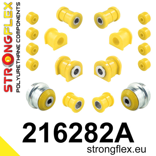 216282A Front suspension and ream beam bush kit SPORT Sport (Yellow) Toyota Starlet EP91 / Glanza V (96-99)