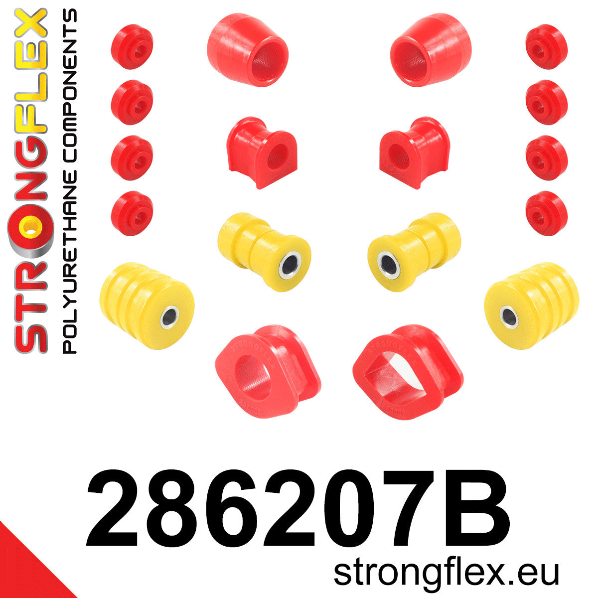 286207B Front suspension bush kit Standard (Red) Datsun 240/260/280Z (70-78)