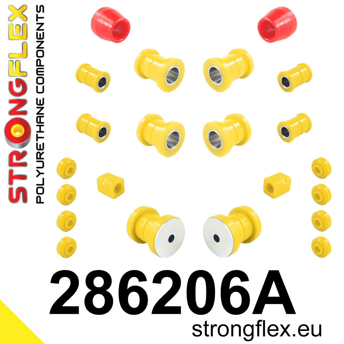 286206A Rear suspension bush kit SPORT Sport (Yellow) Datsun 240/260/280Z (70-78)