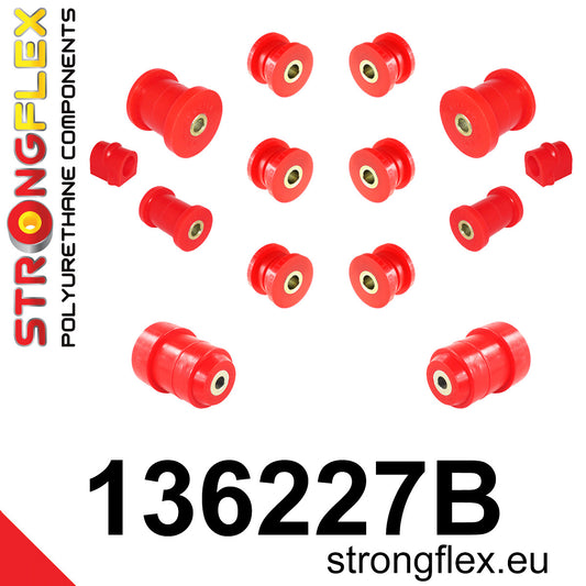 136227B Full suspension polyurethane bush kit Standard (Red) Opel / Vauxhall Astra G (98-04)
