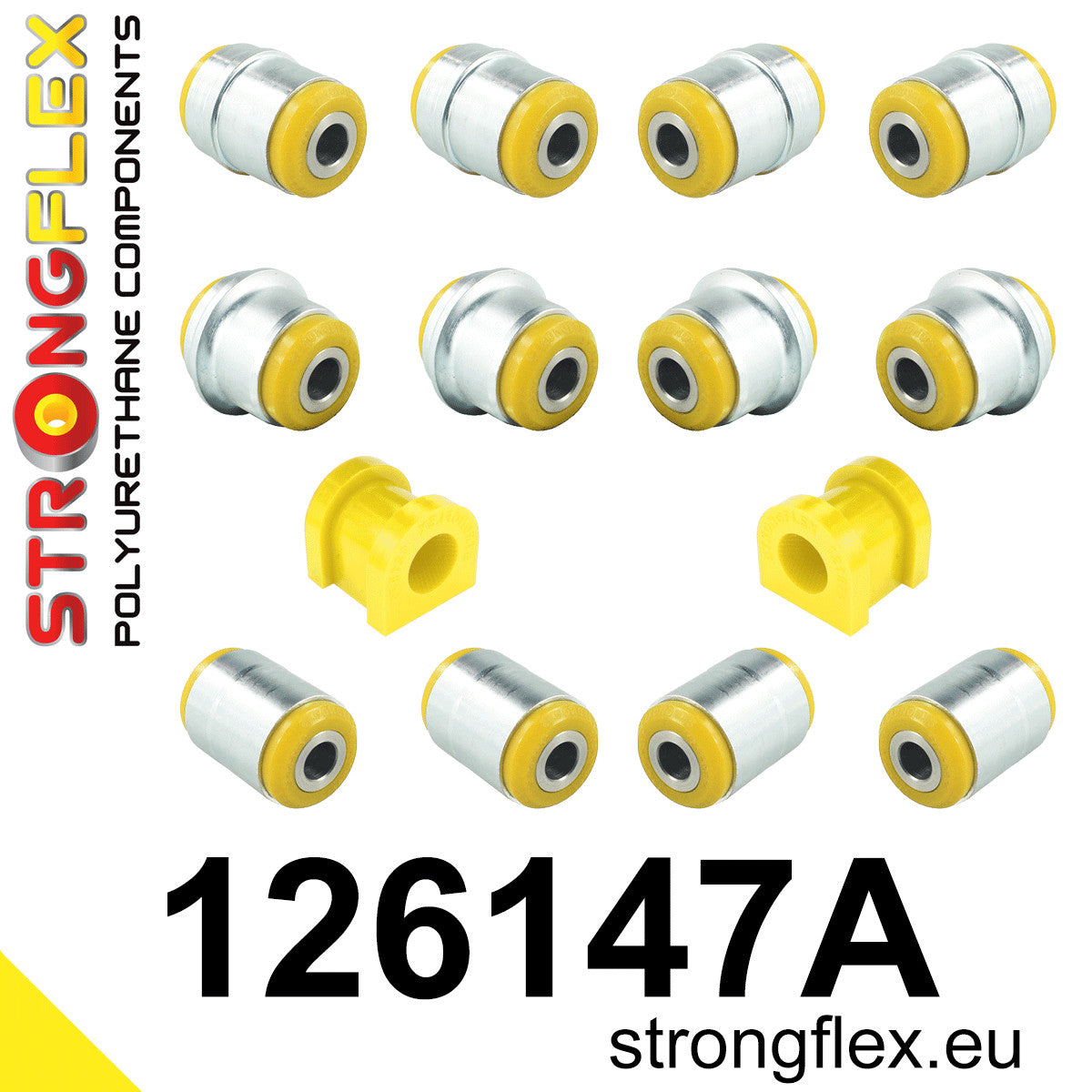 126147A Rear suspension bush kit SPORT Sport (Yellow) Citroën C-Crosser (07-12)