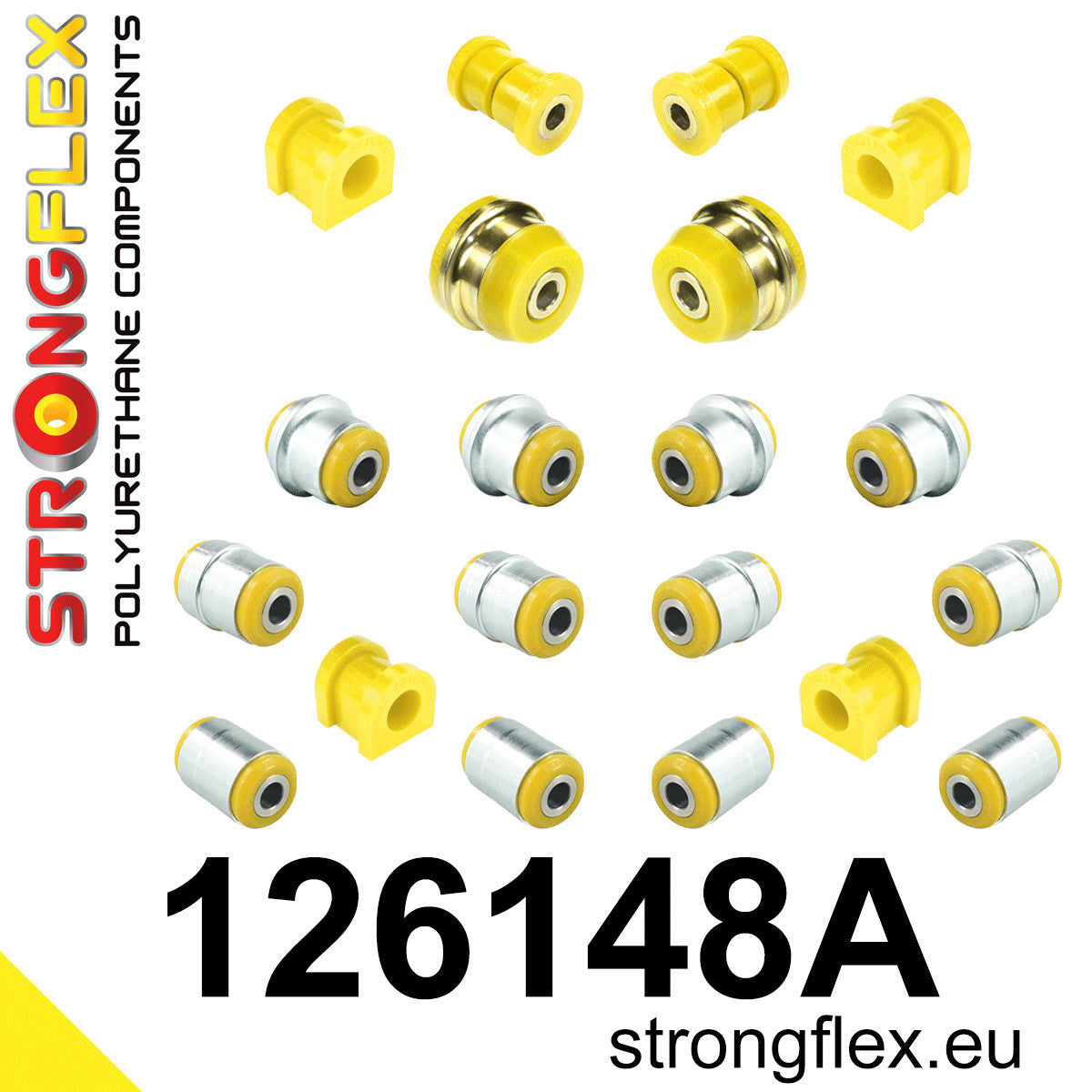 126148A Full suspension polyurethane bush kit SPORT Sport (Yellow) Citroën C-Crosser (07-12)