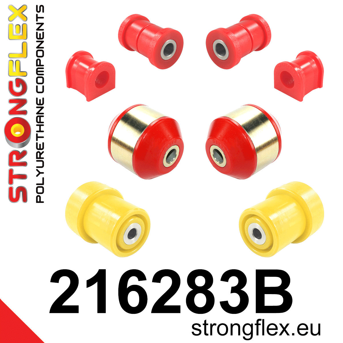 216283B Suspension bush kit front and rear Standard (Red) Toyota Yaris I (99-05) P1