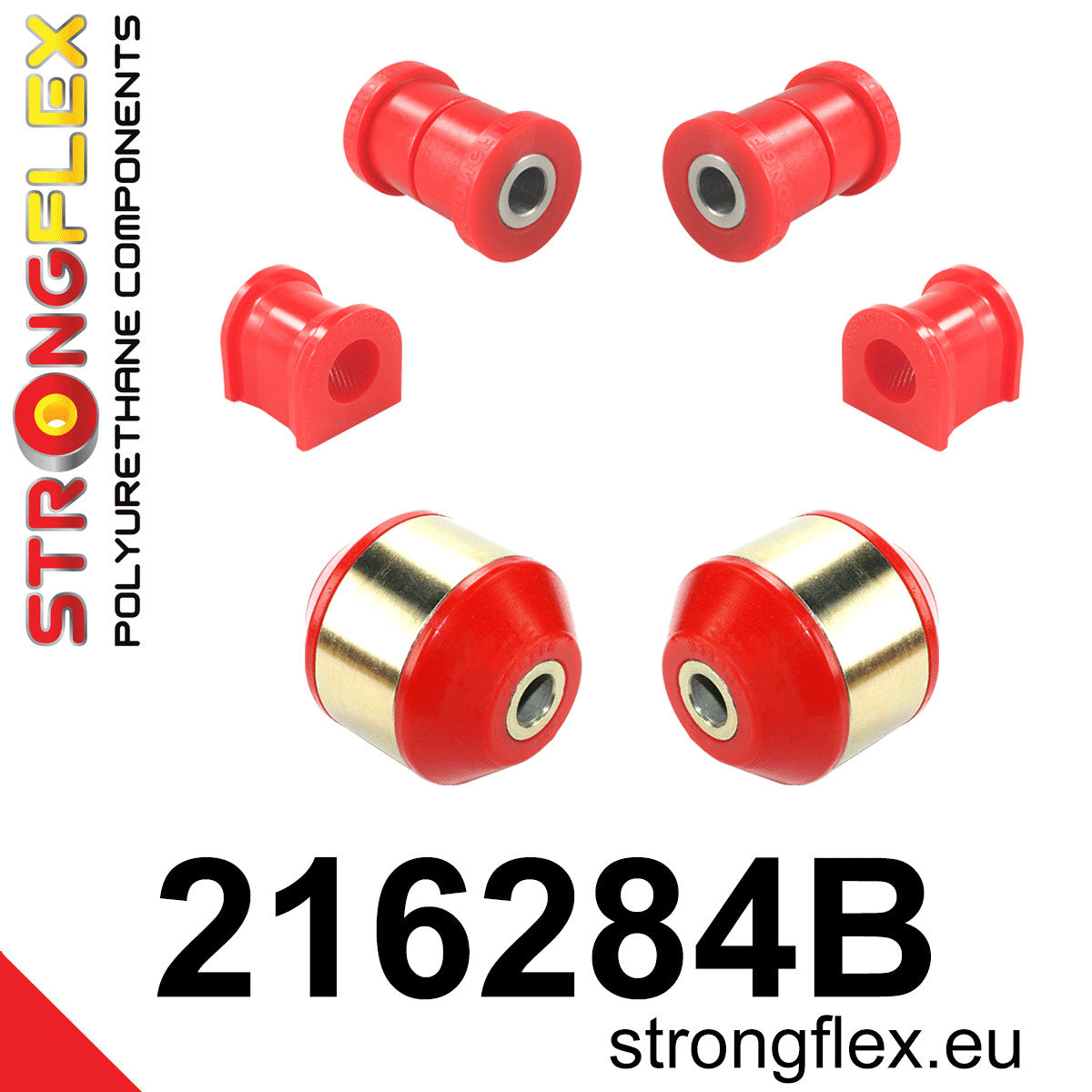 216284B Front suspension bush kit Standard (Red) Toyota Yaris I (99-05) P1