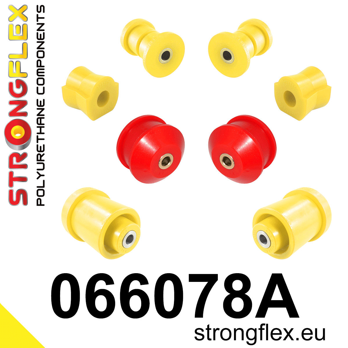 066078A Front suspension and ream beam bush kit SPORT Sport (Yellow) Citroën Nemo (08-17)