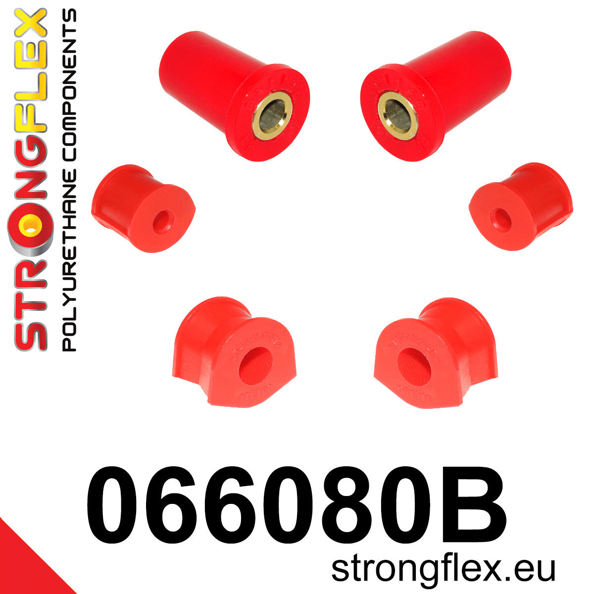 066080B Front suspension bush kit Standard (Red) Fiat Barchetta (95-05)