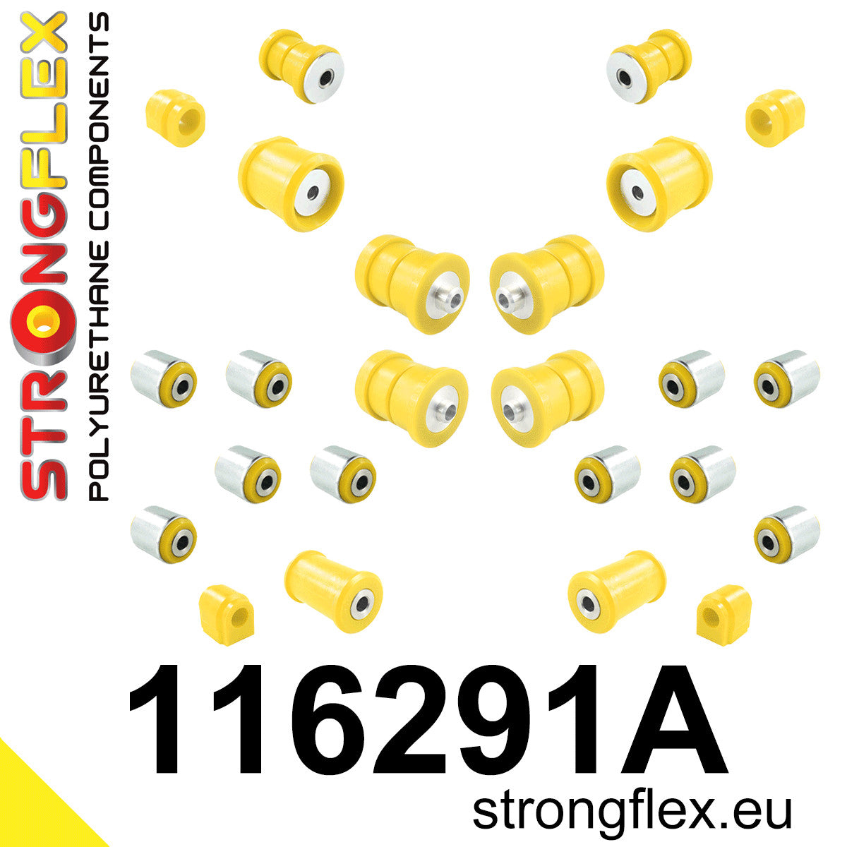 116291A Full suspension polyurethane bush kit SPORT Sport (Yellow) Mercedes Klasa A III (12-17) W176