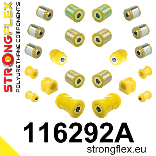 116292A Rear suspension bush kit SPORT Sport (Yellow) Mercedes SLK R172 (11-19)