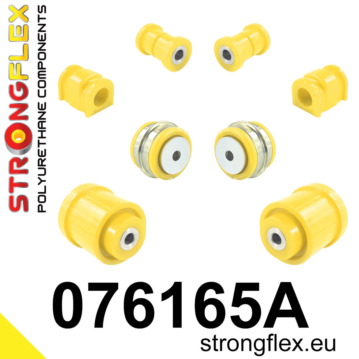 076165A Front suspension and ream beam bush kit SPORT Sport (Yellow) Ford Fiesta MK7 / MK7 ST (08-17)