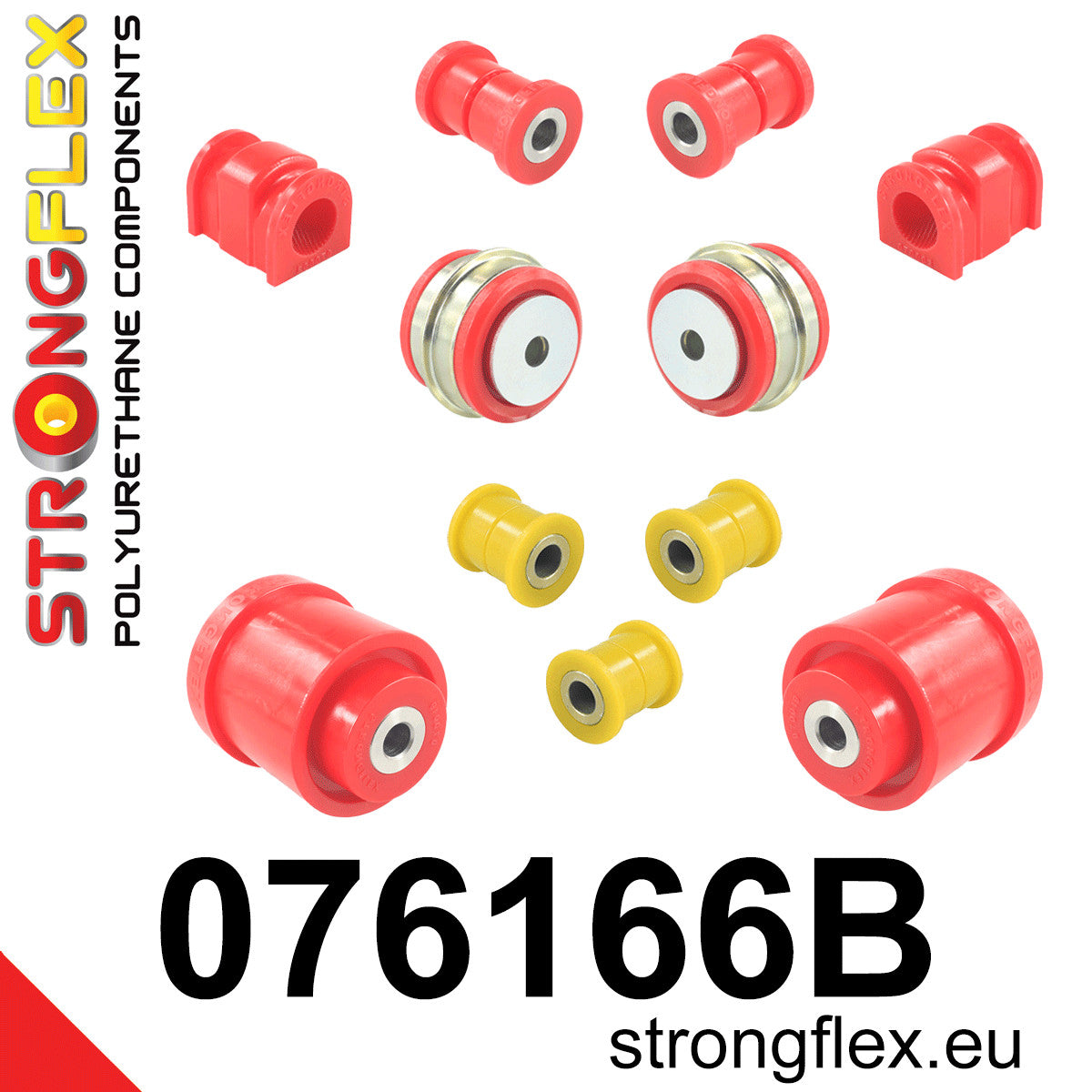 076166B Full suspension bush kit Standard (Red) Ford Fiesta MK7 / MK7 ST (08-17)