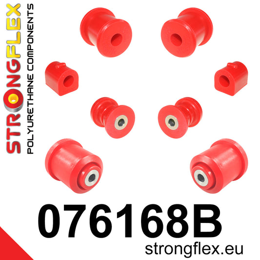 076168B Front suspension and ream beam bush kit Standard (Red) Ford Fiesta MK6 / MK6 ST (02-08)