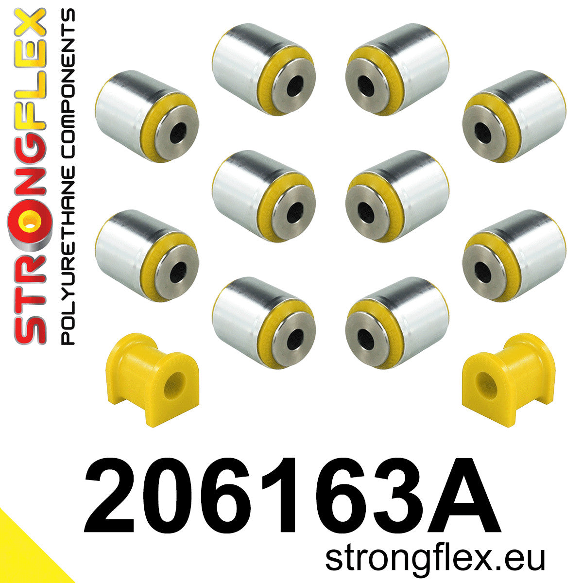 206163A Rear suspension bush kit SPORT Sport (Yellow) Suzuki Kizashi (09-15) FWD