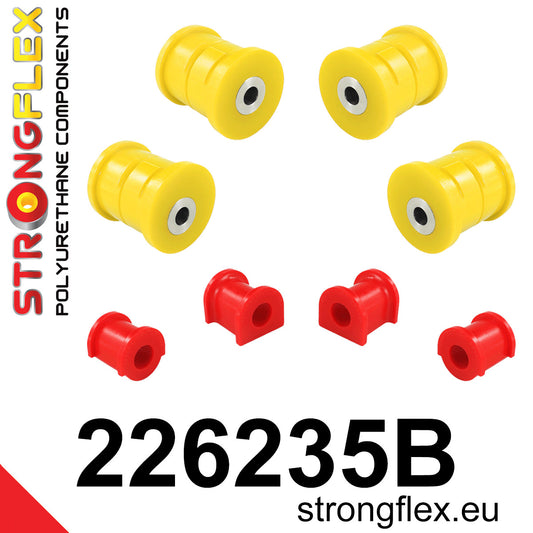 226235B Rear suspension bush kit Standard (Red) Volkswagen T5 (03-15) Caravelle, Multivan, Transporter