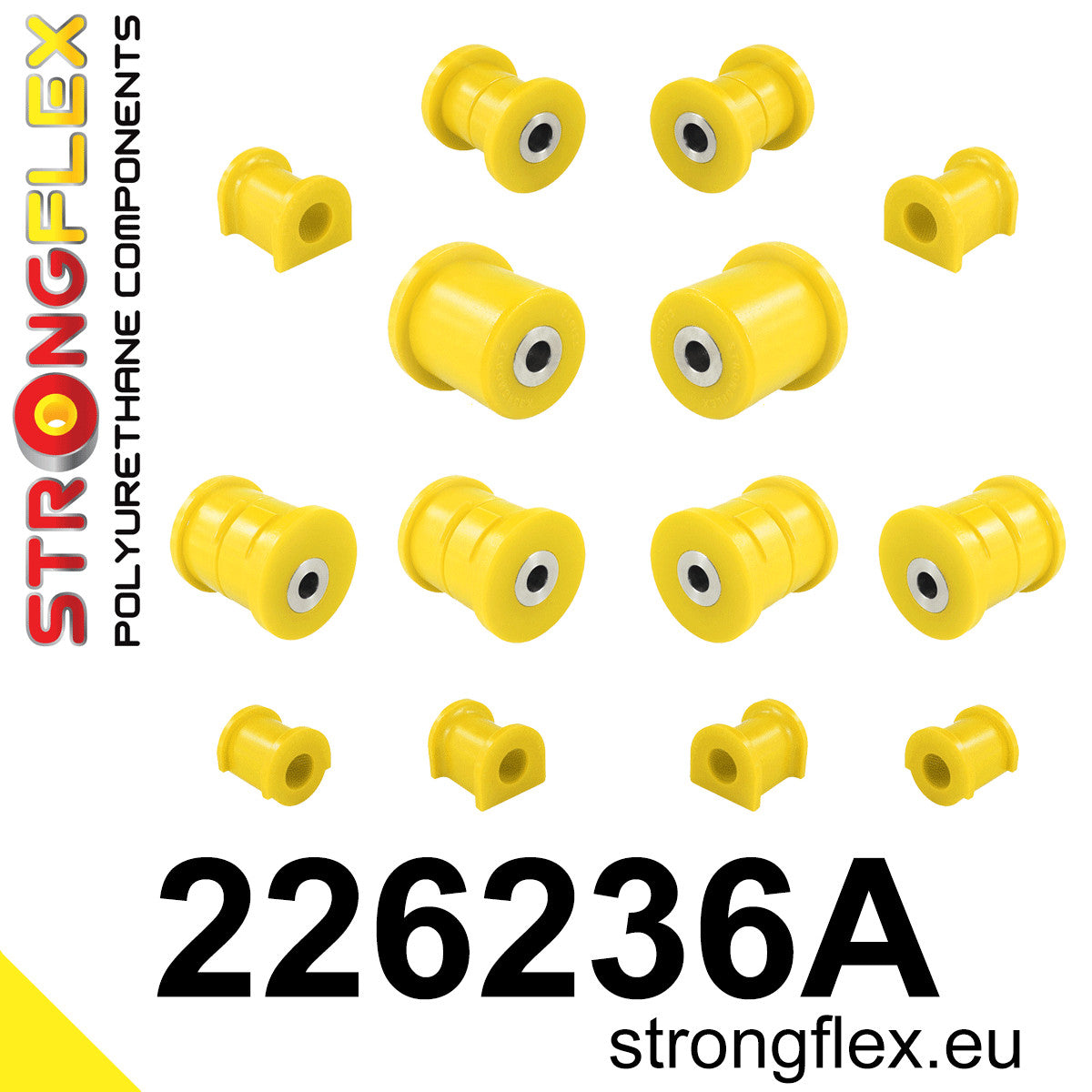 226236A Full suspension bush kit SPORT Sport (Yellow) Volkswagen T5 (03-15) Caravelle, Multivan, Transporter