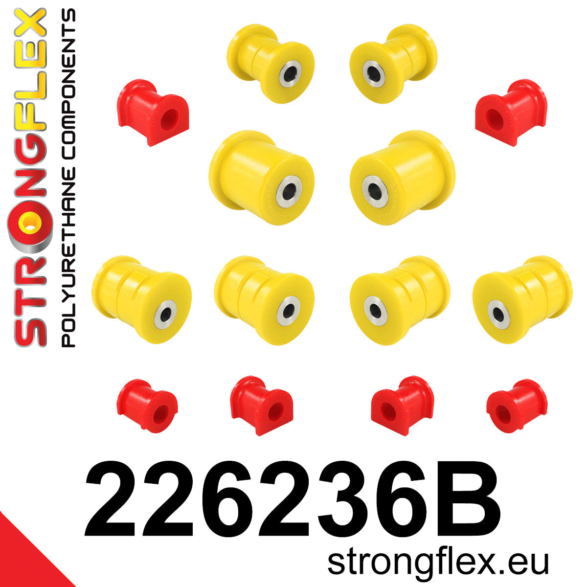 226236B Full suspension bush kit Standard (Red) Volkswagen T5 (03-15) Caravelle, Multivan, Transporter