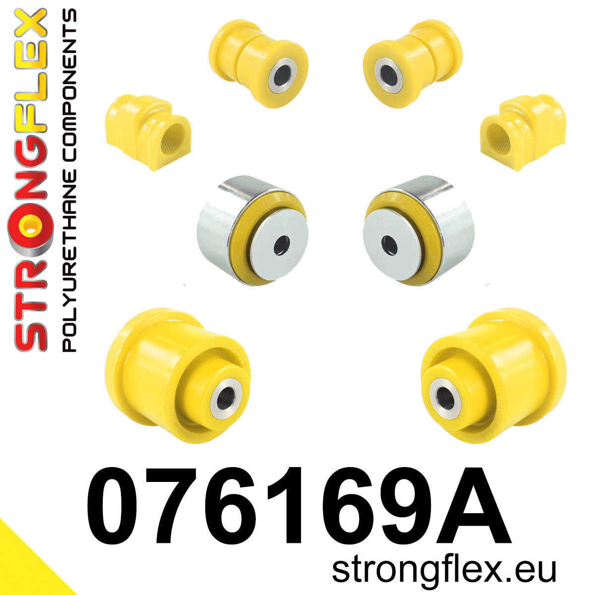 076169A Front suspension and ream beam bush kit SPORT Sport (Yellow) Ford Fiesta MK8 / MK8 ST (17-)