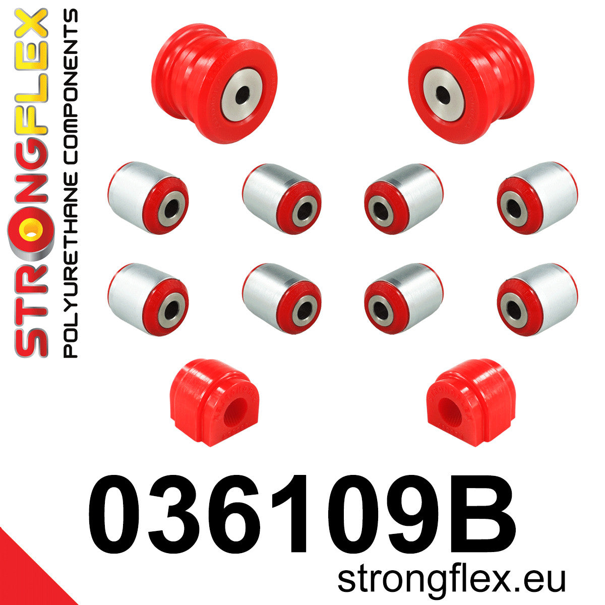 036109B Rear suspension bush kit Standard (Red) Mini F55/F56/F57 (13-)