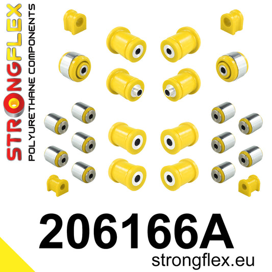206166A Full suspension polyurethane bush kit SPORT Sport (Yellow) Suzuki Kizashi (09-15) FWD