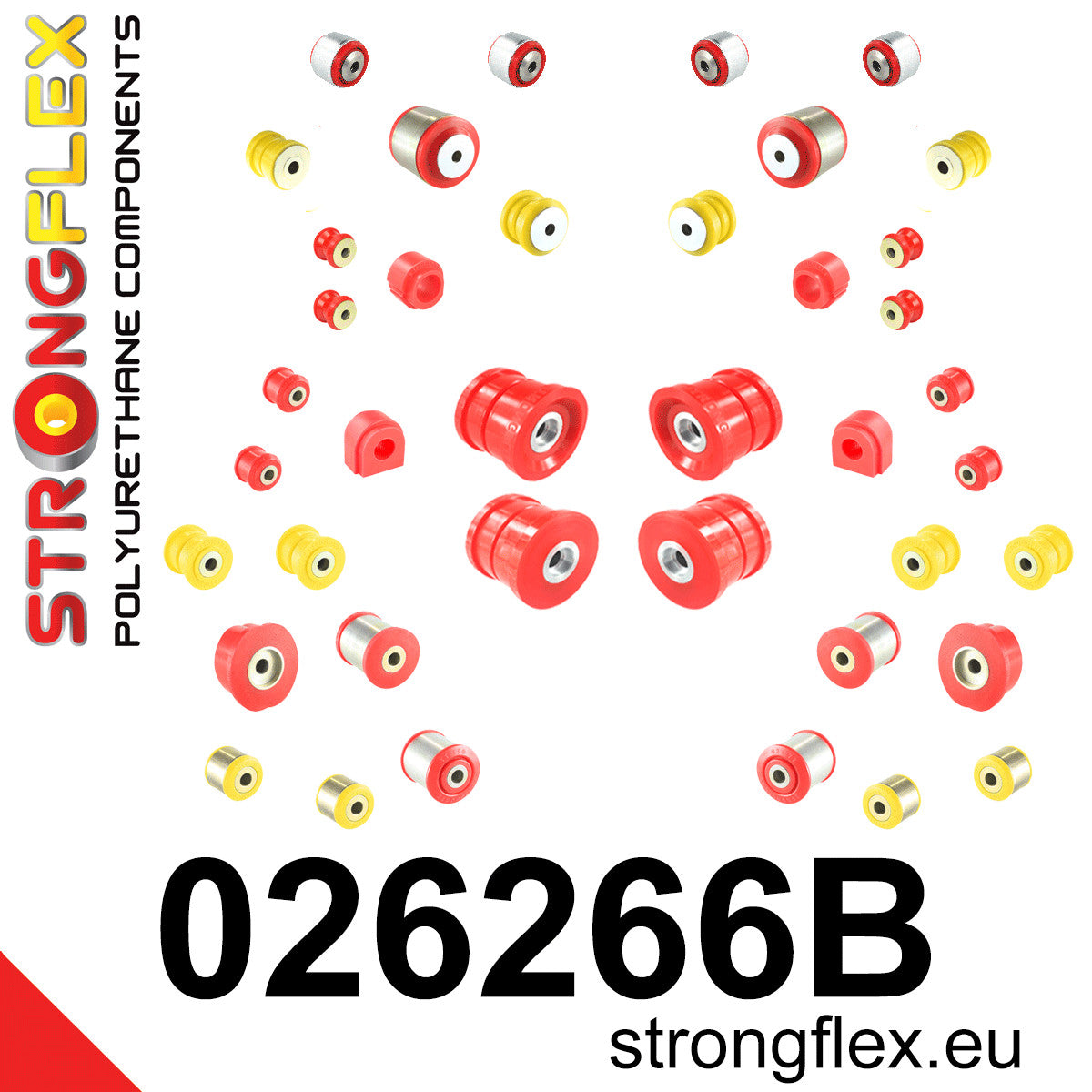 026266B Full suspension polyurethane bush kit Standard (Red) Audi A6 / S6 / RS6 C7 (11-18)