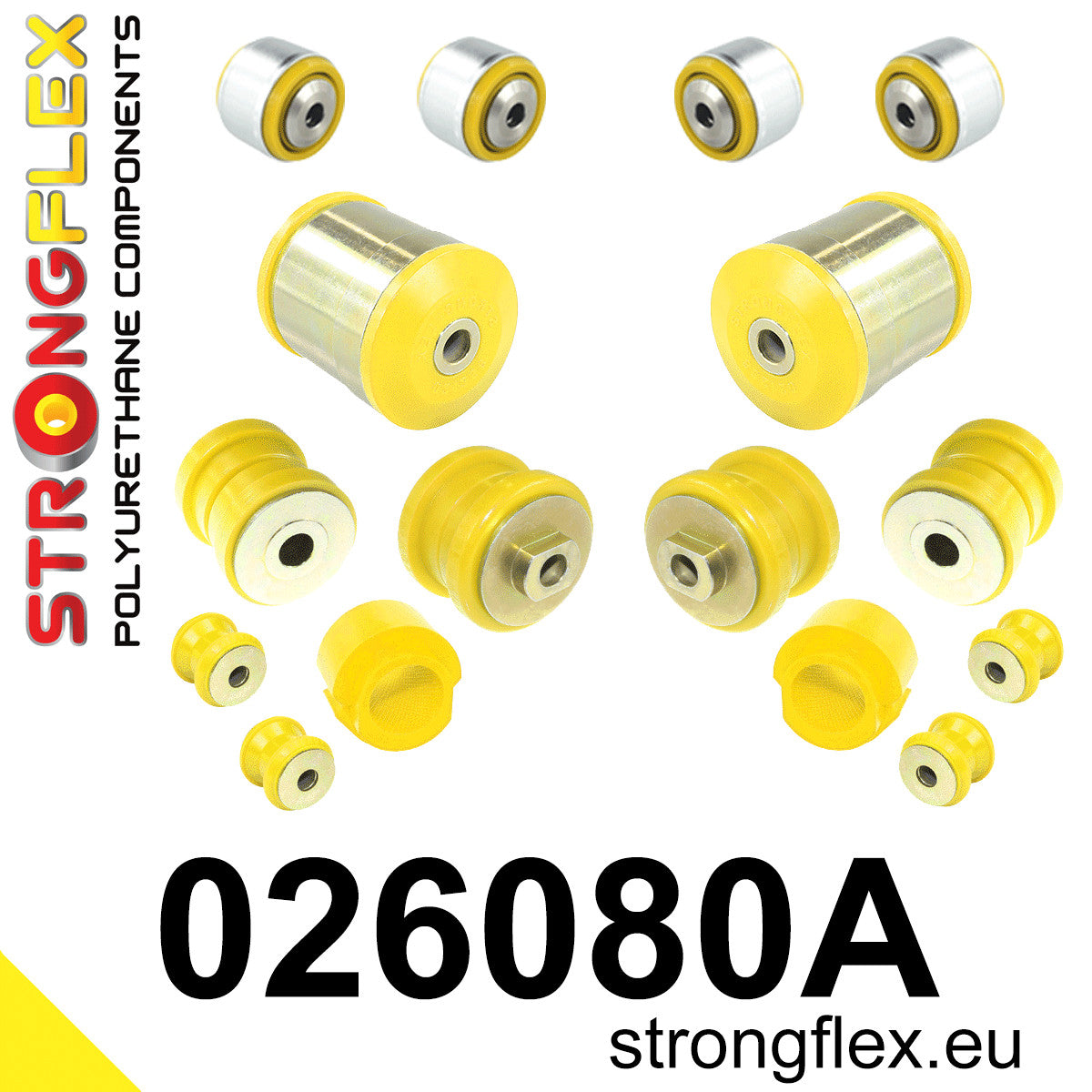 026080A Front suspension bush kit SPORT Sport (Yellow) Audi A6 / S6 / RS6 C5 (97-04)