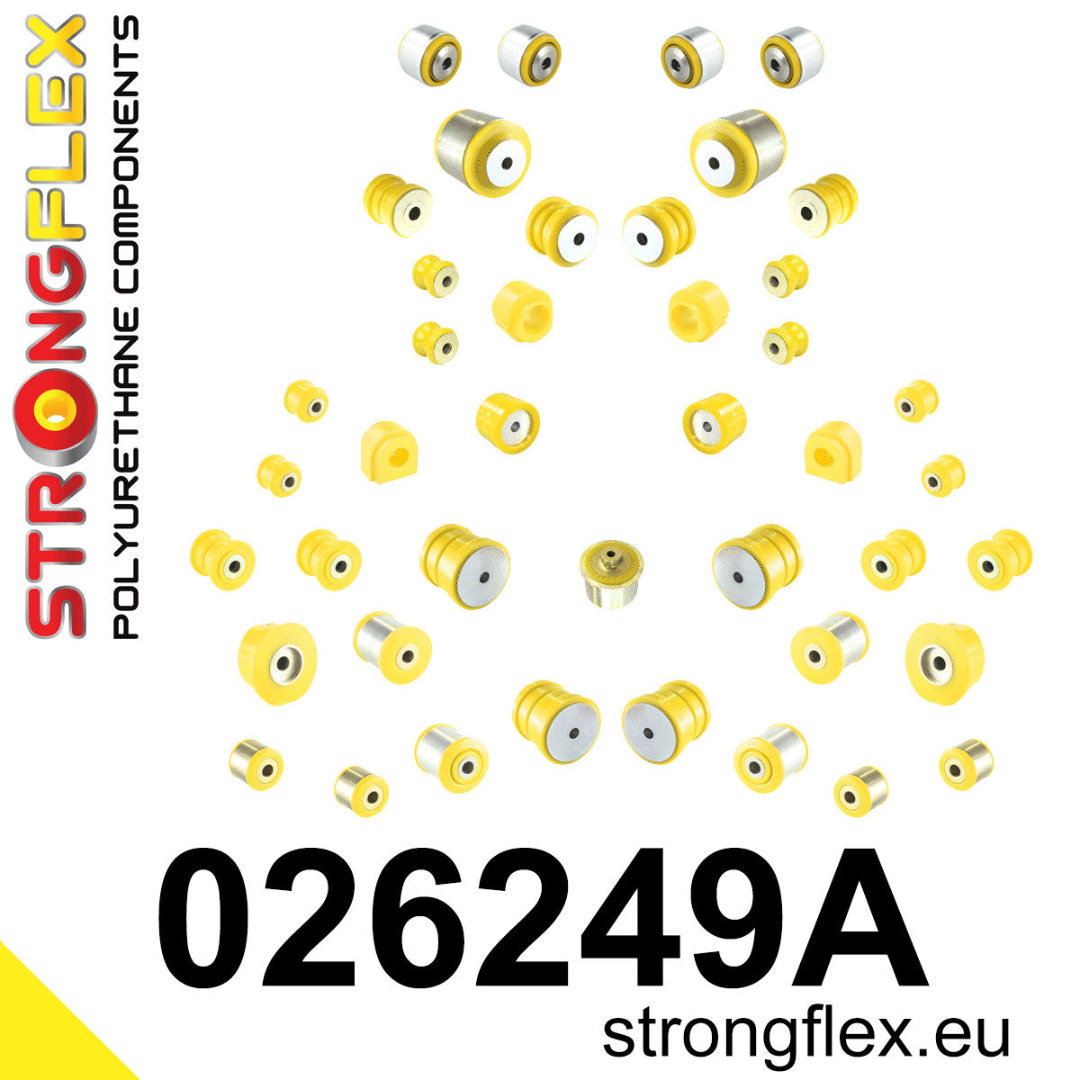 026249A Full suspension polyurethane bush kit SPORT Sport (Yellow) Audi A4 / S4 / RS4 IV (07-15) B8