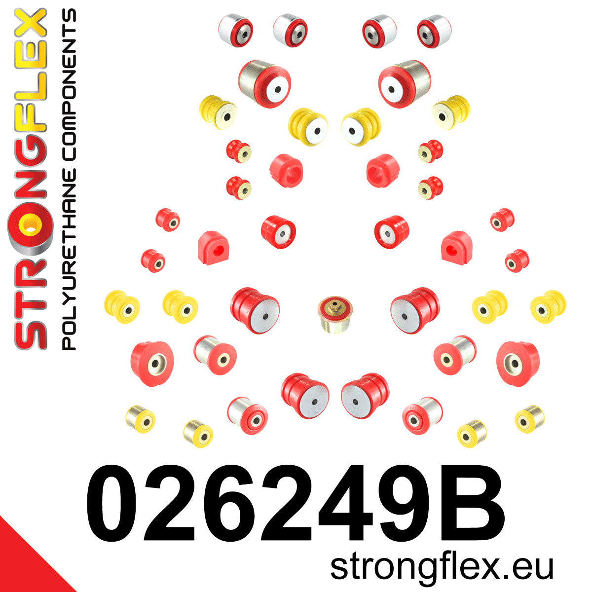 026249B Full suspension polyurethane bush kit Standard (Red) Audi A4 / S4 / RS4 IV (07-15) B8