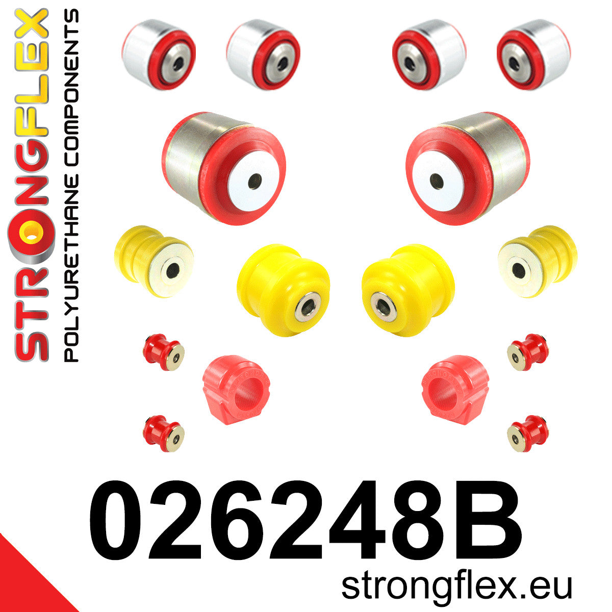 026248B Front suspension bush kit Standard (Red) Audi A8 / S8 D3 (02-09)