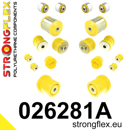 026281A Front suspension and ream beam bush kit SPORT Sport (Yellow) Audi A6 / S6 / RS6 C5 (97-04)