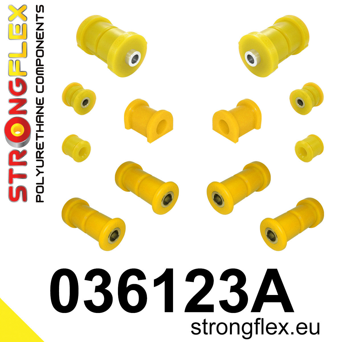 036123A Rear suspension bush kit SPORT Sport (Yellow) BMW Seria 3 II (82-91) E30
