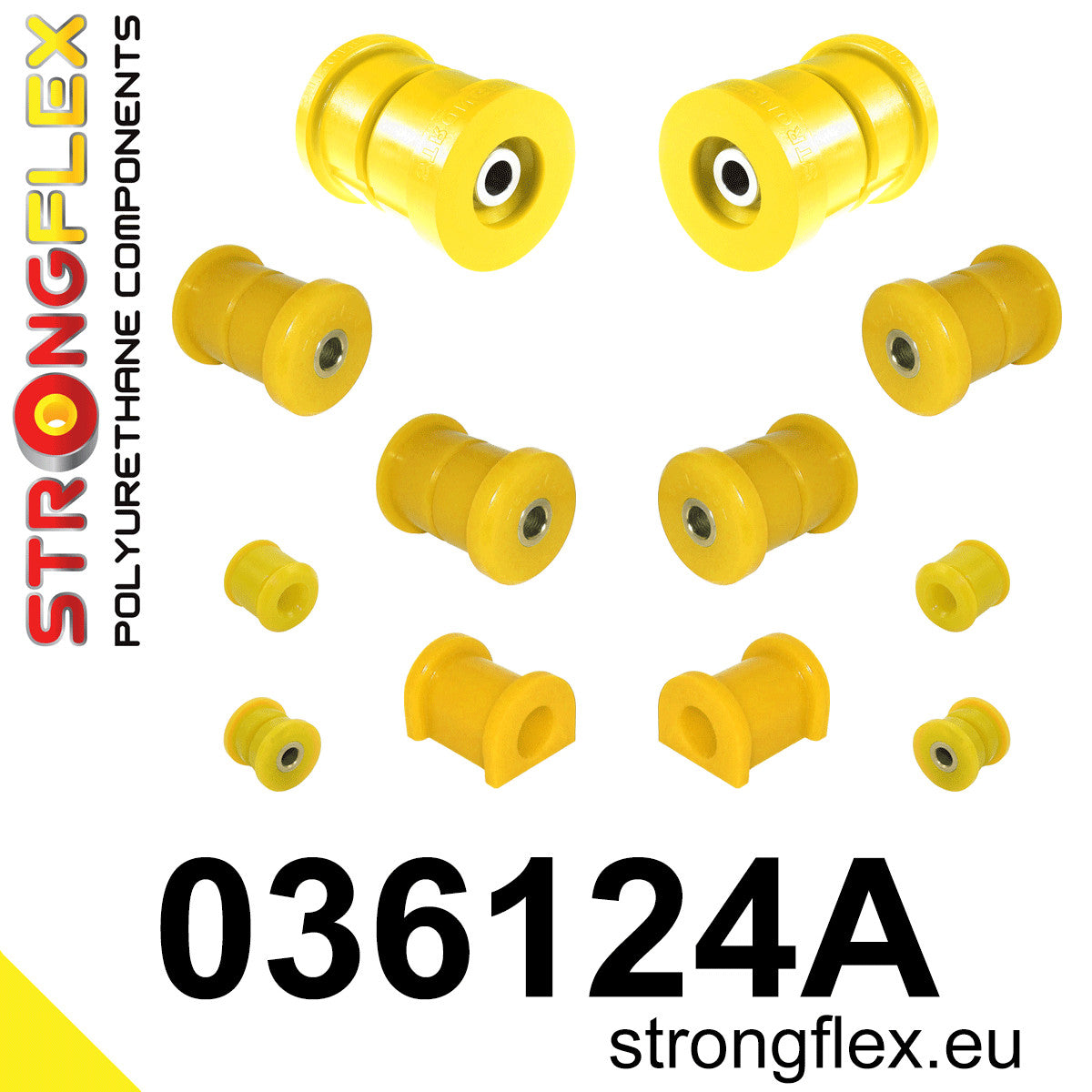 036124A Rear suspension bush kit SPORT Sport (Yellow) BMW Seria 5 II (81-88) E28