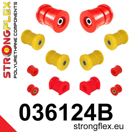 036124B Rear suspension bush kit Standard (Red) BMW Seria 5 II (81-88) E28