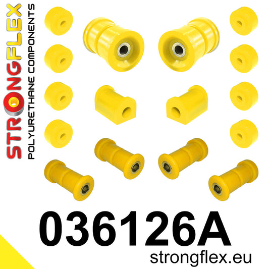 036126A Rear suspension bush kit SPORT Sport (Yellow) BMW Seria 6 I (76-89) E24