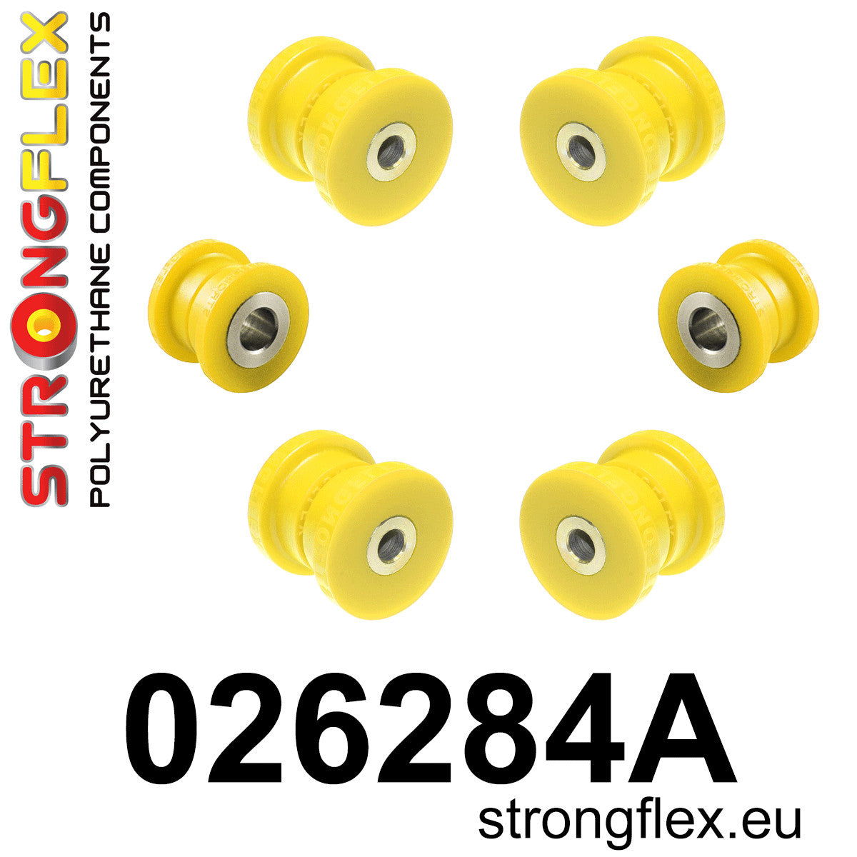 026284A Rear suspension bush kit SPORT Sport (Yellow) Audi 80 / 90 / S2 / RS2 80 / 90 B2 (78-86)
