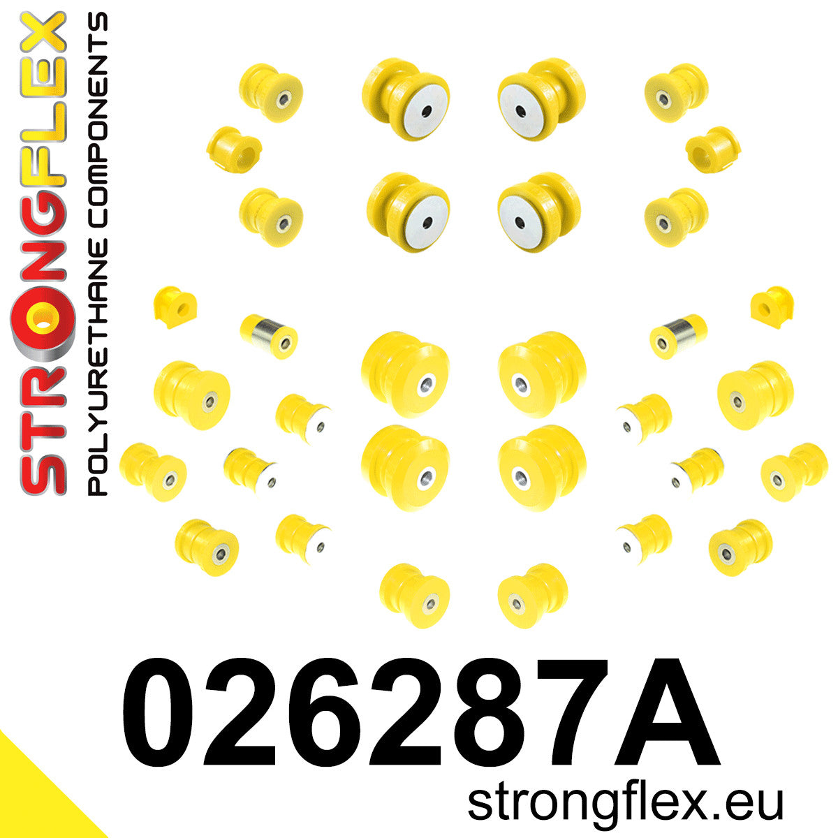 026287A Full suspension polyurethane bush kit SPORT Sport (Yellow) Audi 80 / 90 / S2 / RS2 80 / 90 / S2 / RS2 B4 (91-96)