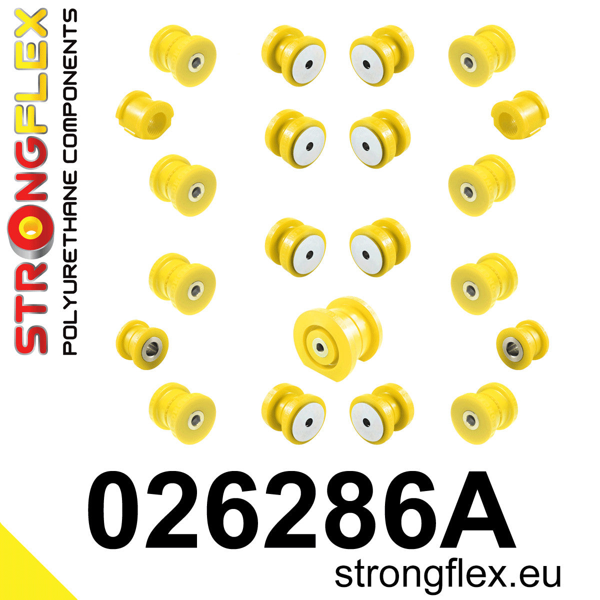 026286A Full suspension polyurethane bush kit SPORT Sport (Yellow) Audi 80 / 90 / S2 / RS2 80 / 90 / S2 Coupe B3 (86-91)