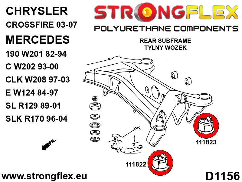 116240A Full suspension bush kit SPORT Sport (Yellow) Mercedes Klasa C W202 (93-01)