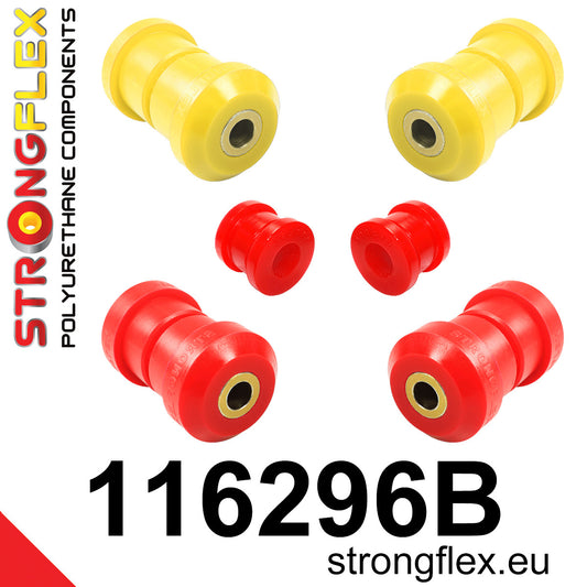 116296B Front suspension bush kit Standard (Red) Mercedes Klasa E W124 (84-97)