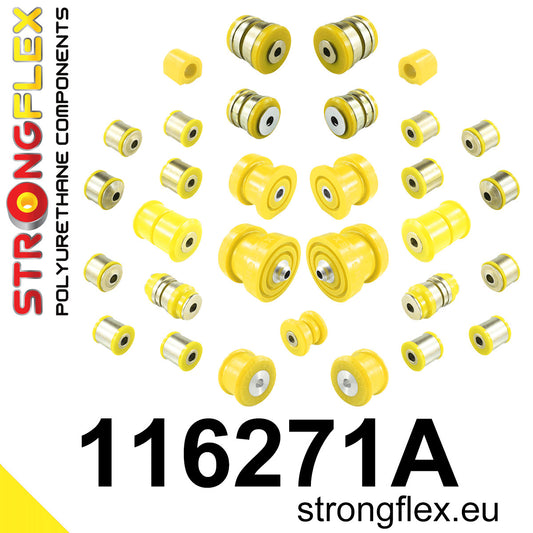 116271A Full suspension polyurethane bush kit SPORT Sport (Yellow) Mercedes Klasa C W204 (07-14)
