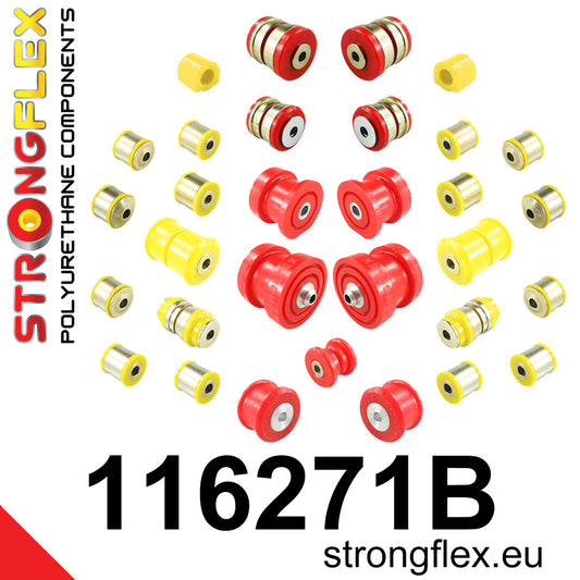 116271B Full suspension polyurethane bush kit Standard (Red) Mercedes Klasa C W204 (07-14)